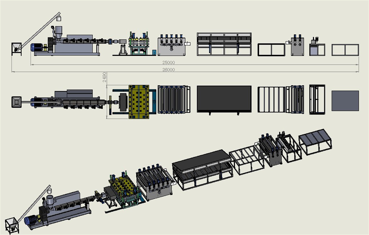 PE PP PC hollow sheet production line001