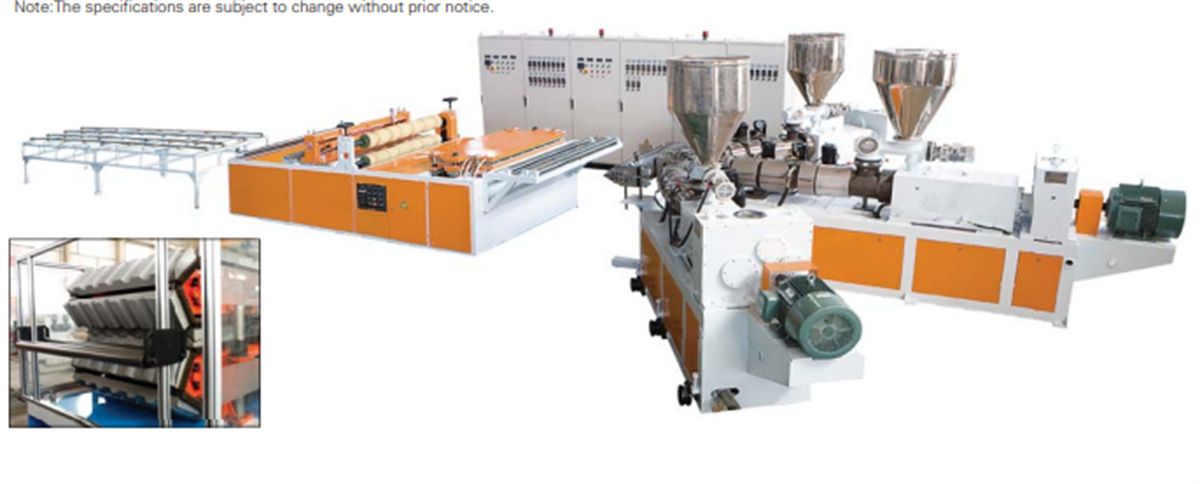 PMMA PVC ASA Wave Tile extrusio Machine1