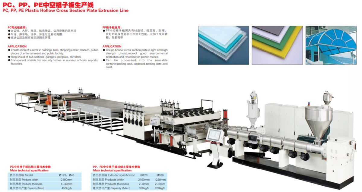 PE PP PC hollow sheet production line005