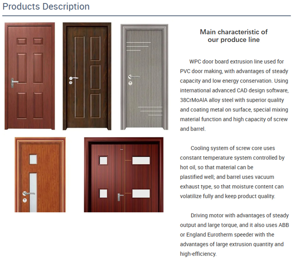 Wood Plastic WPC door Production Line002